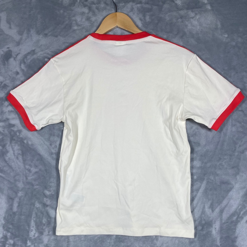 Adidas Originals 1983 Archive Series Ringer Tee Cream Red Womens XS JY2846 NEW - Picture 4 of 9